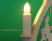 LED 55v für Schwibbogen Spitzkerze  55 Volt Riffelkerze E10 Schwibbogenkerzen